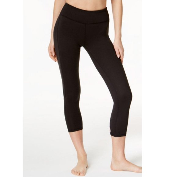 Gaiam Women's Aster OM Yoga Capri Pants Black Gray - Picture 1 of 1